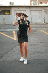 DT Women's DOWNTOWN Lightweight Dress in Black - Femstylo