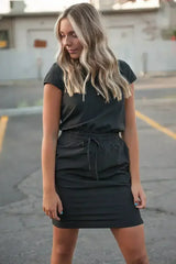 DT Women's DOWNTOWN Lightweight Dress in Black - Femstylo