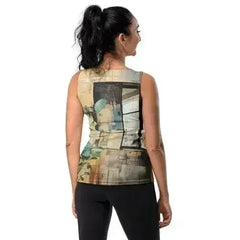 Women's Stretch Fit Tank Top - Rustic Botanical Plants - Femstylo