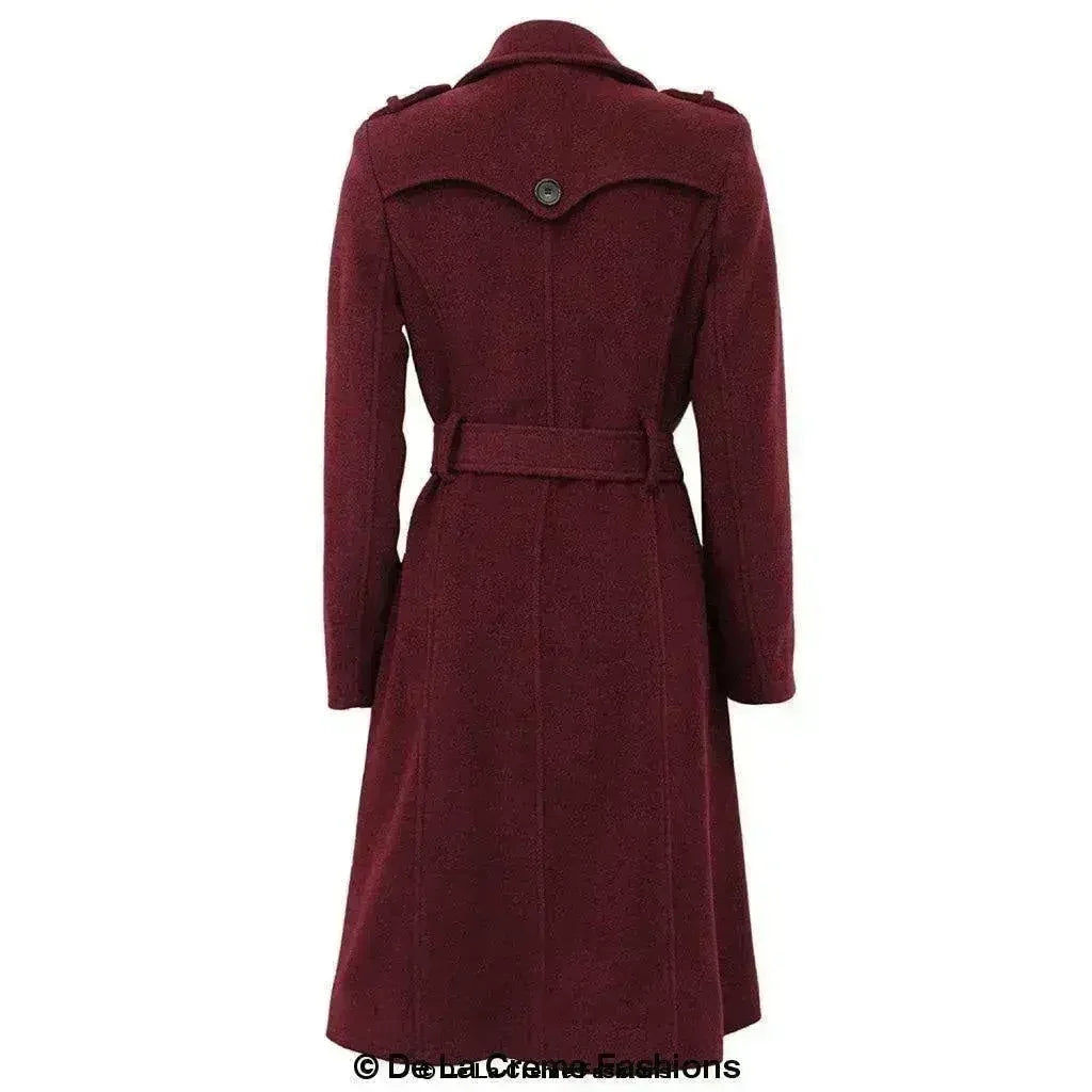 Wool Cashmere Military Coat - British Made | Femstylo - Femstylo