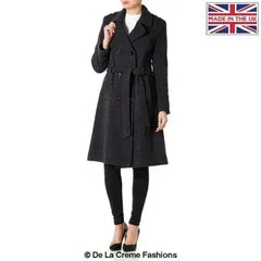 Wool Cashmere Military Coat - British Made | Femstylo - Femstylo