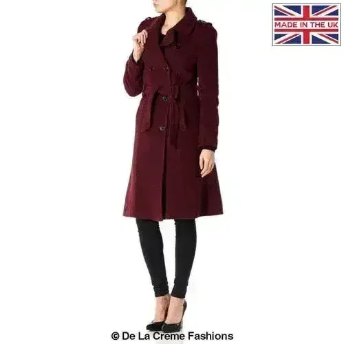 Wool Cashmere Military Coat - British Made | Femstylo - Femstylo