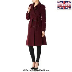 Wool Cashmere Military Coat - British Made | Femstylo - Femstylo