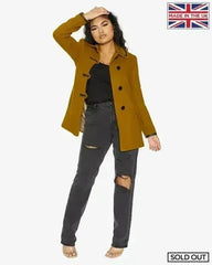 Wool Blend Contrast Trim Coat (1920) - Femstylo