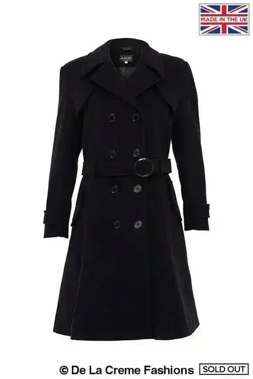 Wool Blend Double Breasted Coat (1201) - Femstylo