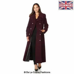 Wool Blend Double Breasted Maxi Coat (2004-WOOL) - Femstylo