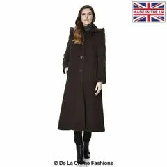 Wool Blend Faux Fur Trim Hooded Long Coat - Femstylo