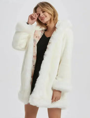 Faux Fur Collar Jacket - Cozy Winter Coat | Femstylo - Femstylo