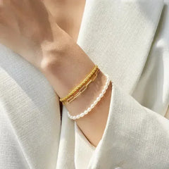 Paperclip Chain Bracelet, Link Chain Bracelet, Bracelet For Women - Femstylo