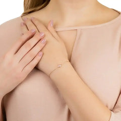 Pisa Mini Teardrop Bracelet Rosegold Pink Tourmaline - Femstylo