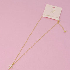 Shell Pearl Cross Necklace