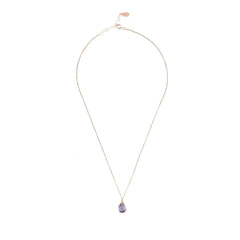 Pisa Mini Teardrop Necklace Rosegold Amethyst