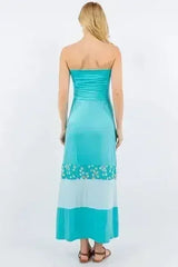 Celeste Full Size Color Block Tube Maxi Dress Plus Size - Femstylo