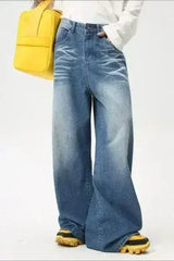 Wide Leg Jeans with Pockets - Femstylo