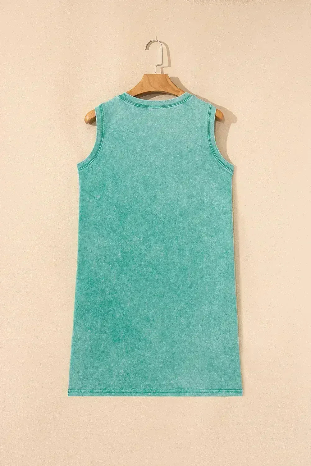 Beau Blue Mineral Wash Pocket Tank Mini Dress - Femstylo