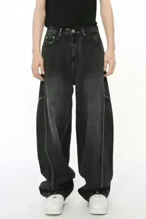 Panelled Straight Leg Jeans - Femstylo