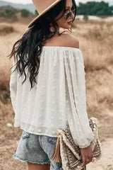Off shoulder clip dot top for women | Femstylo - Femstylo