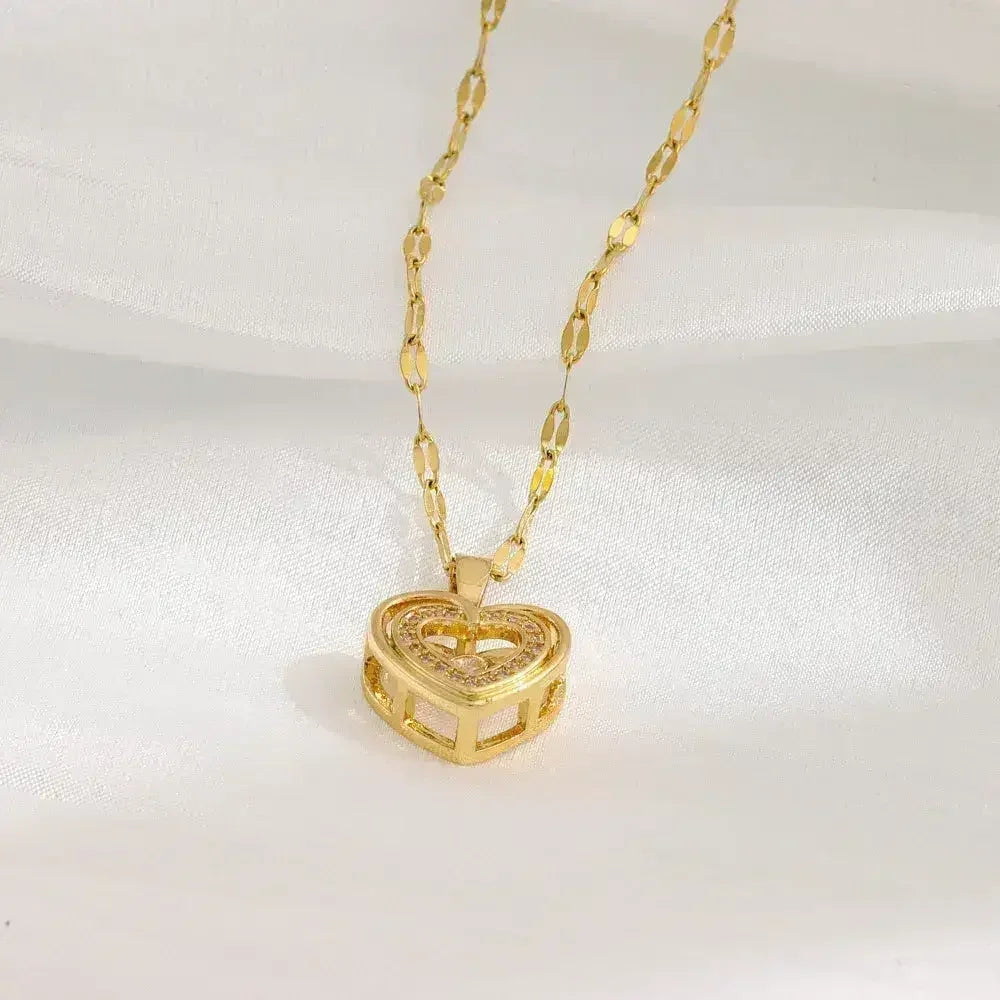 LuxeJewels™ – Double Layer Love Necklace (Titanium Steel) - Femstylo