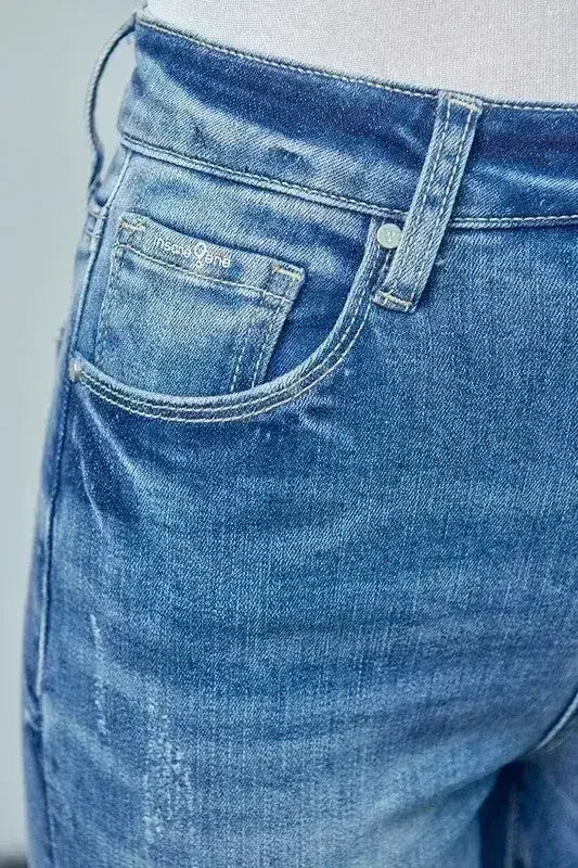 HIGH RISE ANKLE SKINNY JEANS - Femstylo