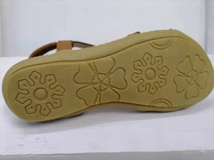 Rhinestone Flower Sandals - Beach Comfort Flats | Femstylo - Femstylo