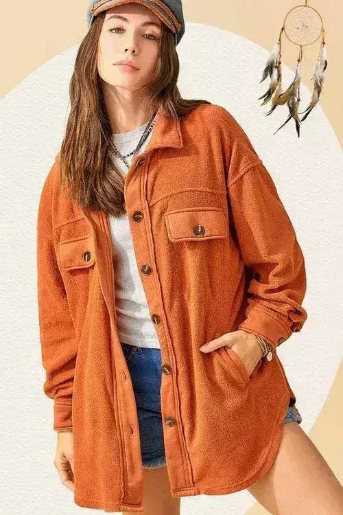 Sunset Fleece Jacket - Cozy Oversized Outerwear - Femstylo - Femstylo