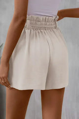 Jet Stream Lace Up High Waist Casual Shorts - Femstylo