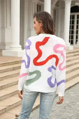 Multi Color Swirl Sweater - Femstylo