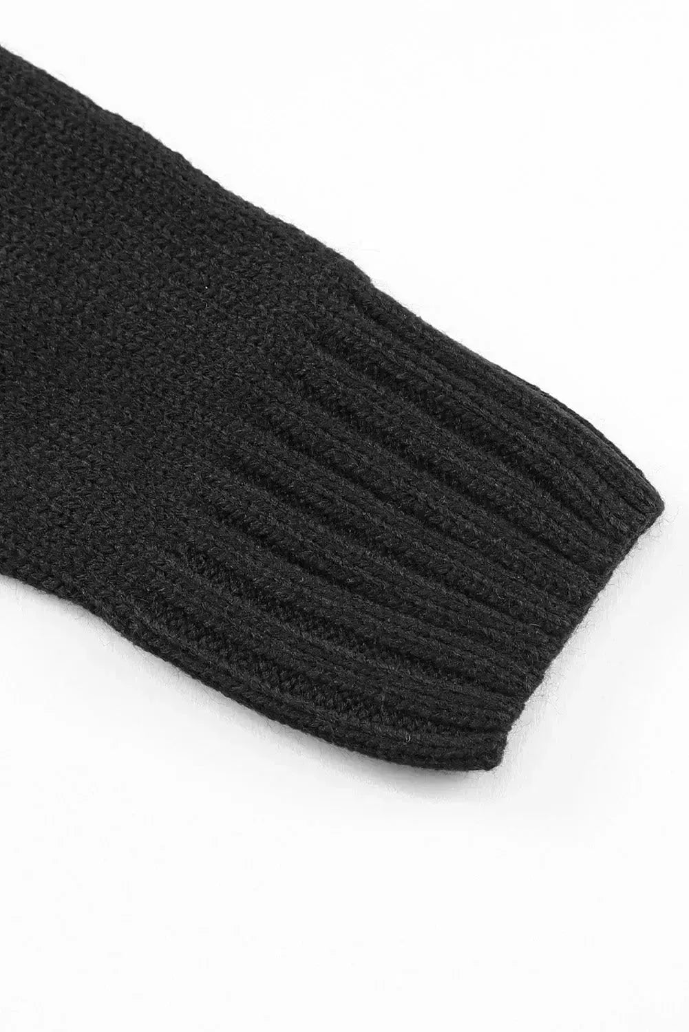 Textured Black Cardigan | Button-Front w/Pockets | Sizes S-3XL