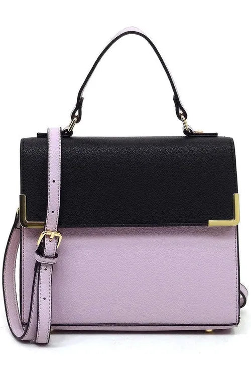 Vegan Leather Satchel - Top Handle Crossbody Bag | Femstylo