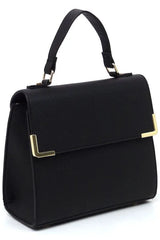 Vegan Leather Satchel - Top Handle Crossbody Bag | Femstylo
