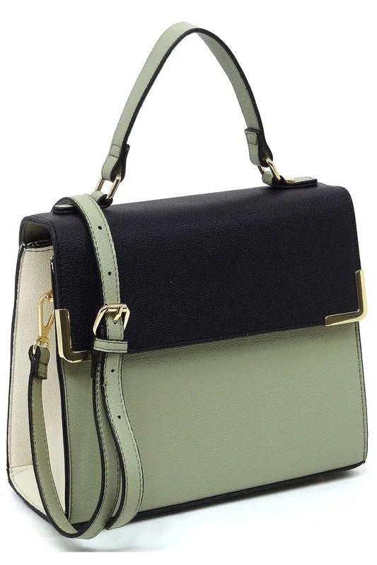 Vegan Leather Satchel - Top Handle Crossbody Bag | Femstylo