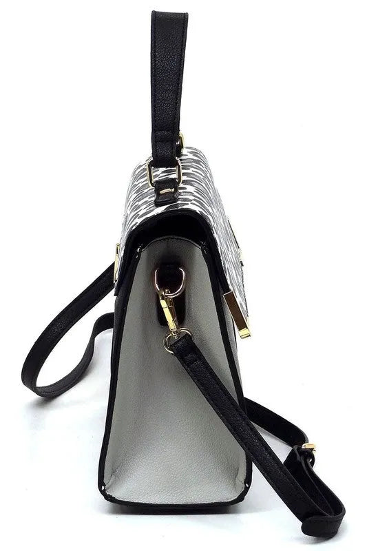 Vegan Leather Satchel - Top Handle Crossbody Bag | Femstylo