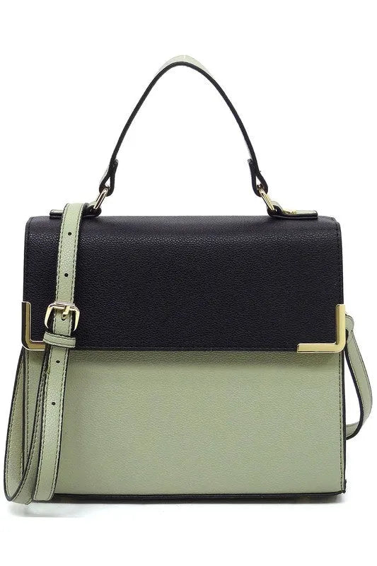Vegan Leather Satchel - Top Handle Crossbody Bag | Femstylo