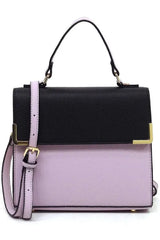 Vegan Leather Satchel - Top Handle Crossbody Bag | Femstylo