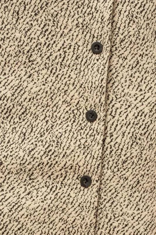 Zebra Print Mini Skirt – Button Down with Asymmetrical Hem