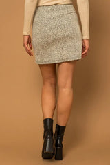 Zebra Print Mini Skirt – Button Down with Asymmetrical Hem