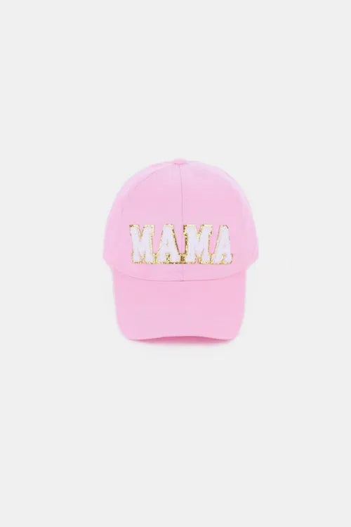 MAMA Chenille Patch Baseball Cap - Washed Cotton City Hat | Femstylo