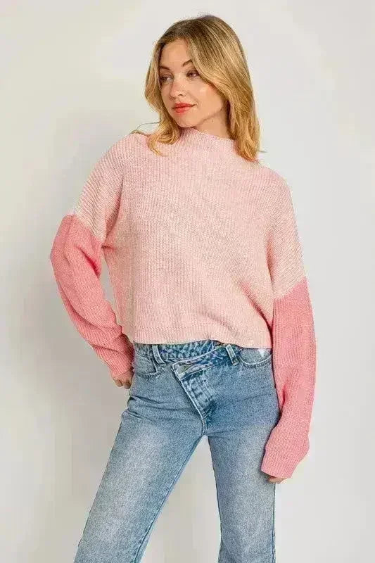 Color Block Oversize Sweater – Bold & Cozy Winter Knit - Femstylo