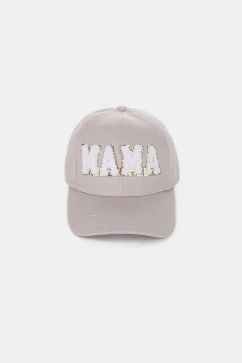 MAMA Chenille Patch Baseball Cap - Washed Cotton City Hat | Femstylo