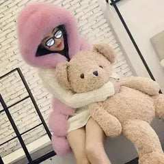 2022 Winter Sleeveless Artificial Fox Fur Coat Gilet Faux Fur Jacket - Femstylo