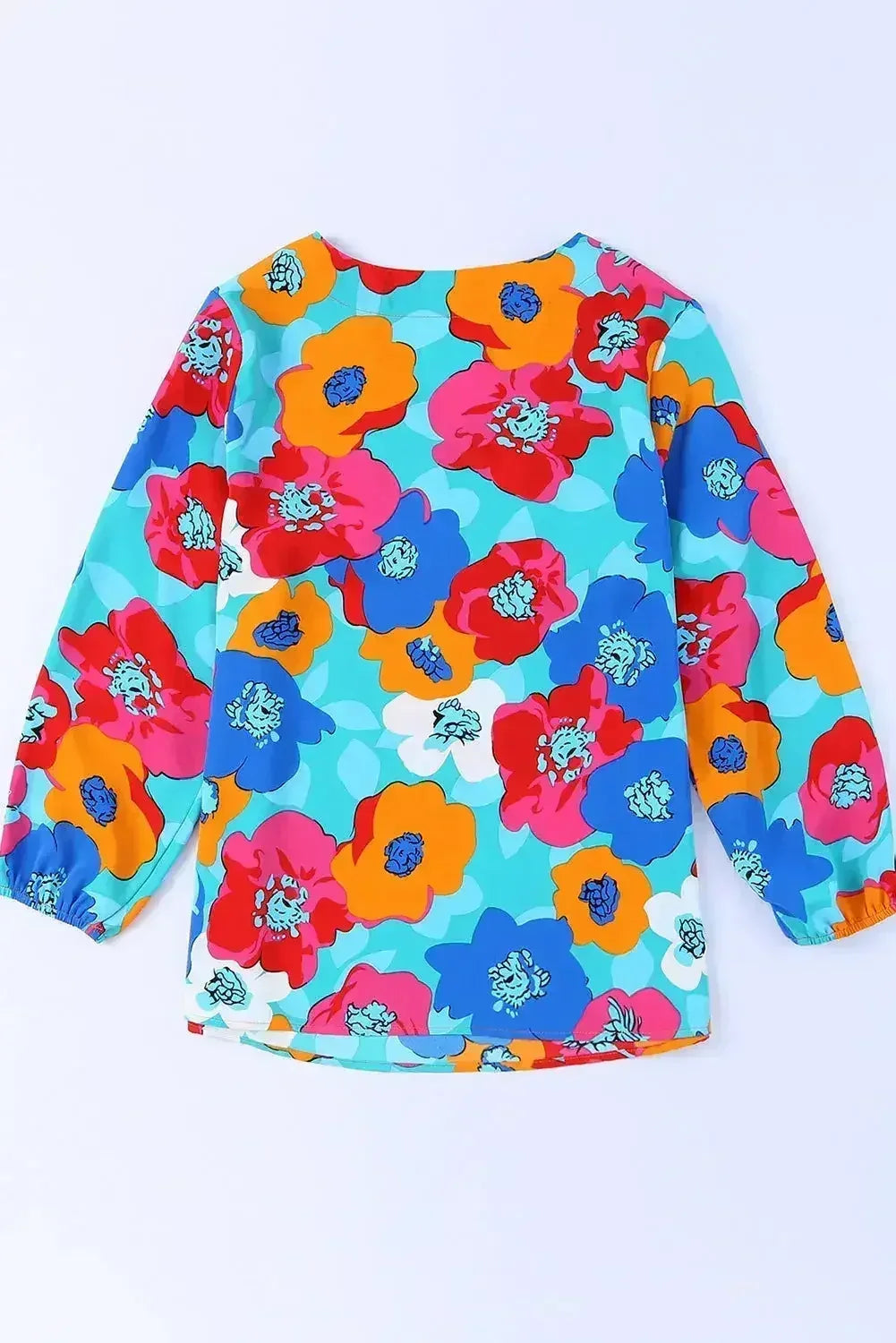 Floral V-Neck Blouse - 3/4 Sleeve Office Wear | Femstylo - Femstylo