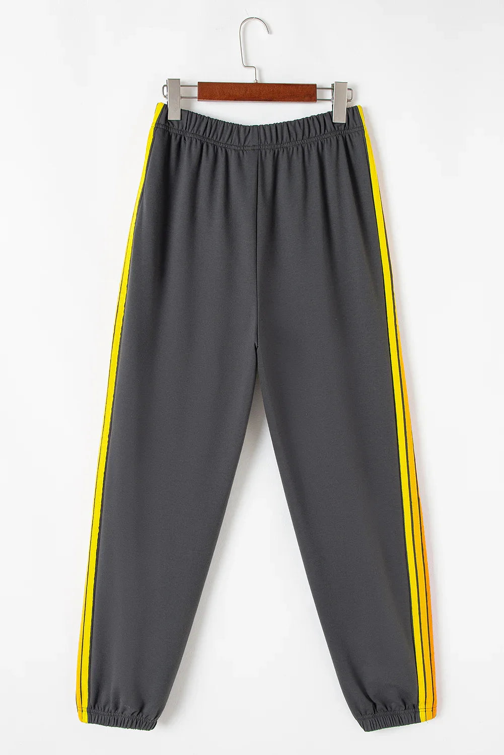 Dark Grey Rainbow Striped Jogger Sweatpants