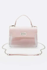 2 Tone Top Handle Transparent Stadium Bag - Femstylo