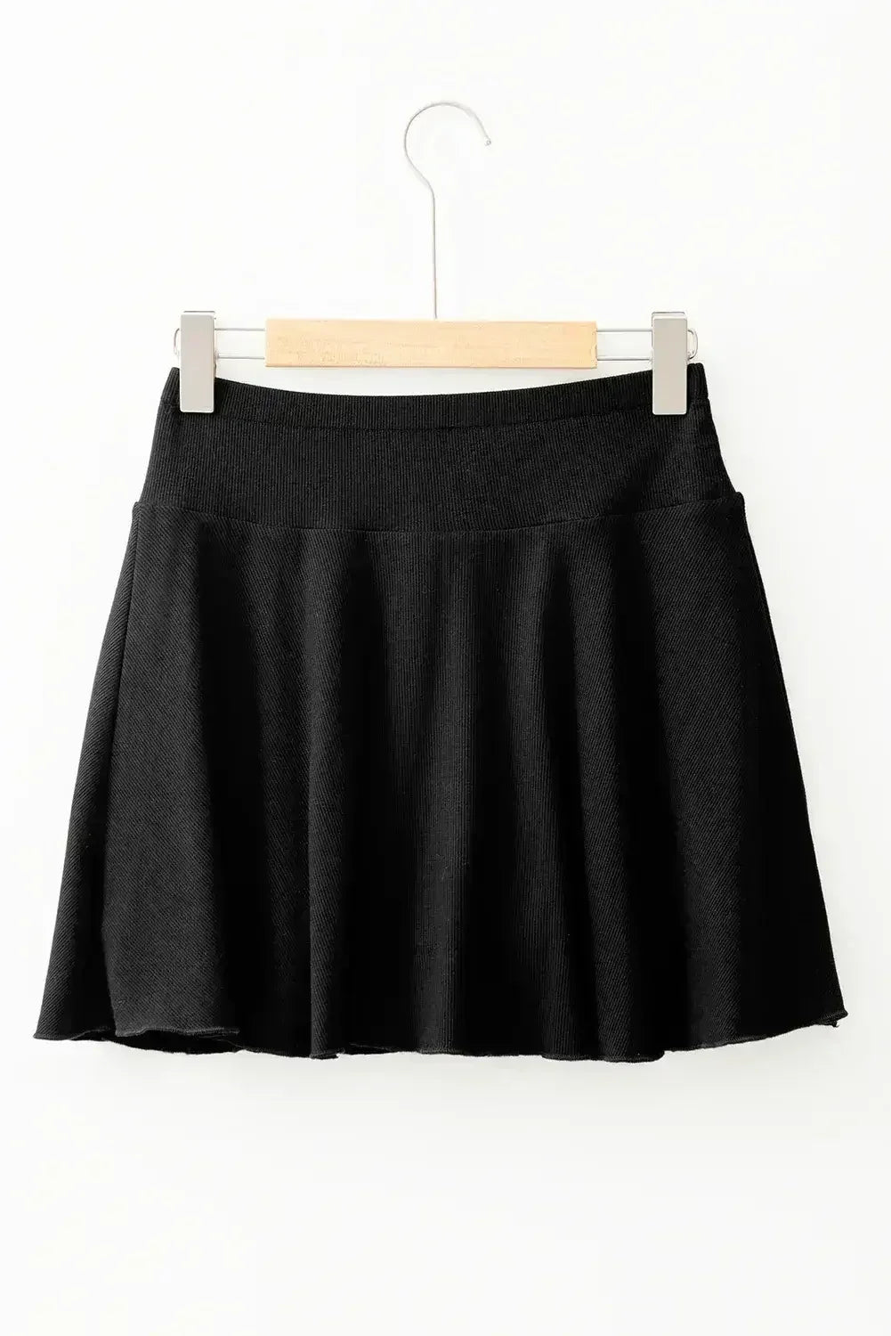 Blue A-line Draped High Waist Pocketed Lined Skort - Femstylo