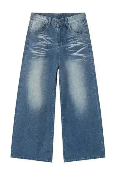 Wide Leg Jeans with Pockets - Femstylo