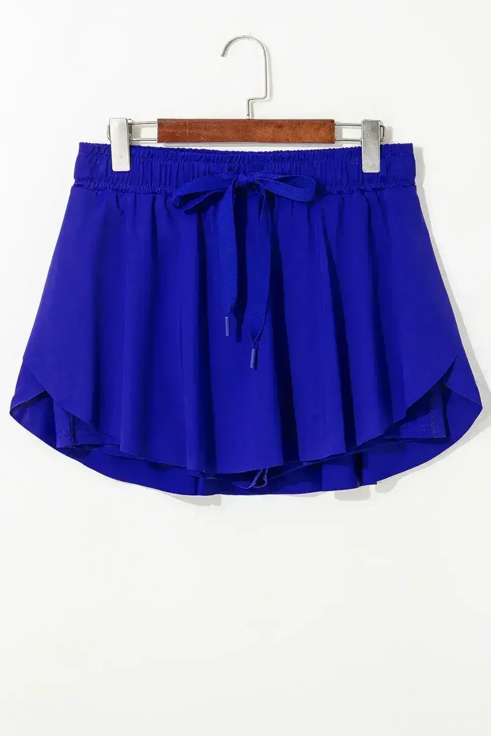 Light Green Drawstring High Waist Lined Tennis Skort - Femstylo