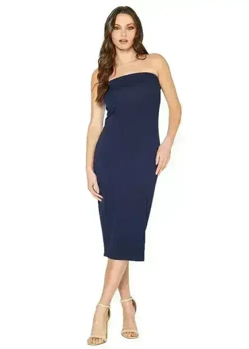Women's Tube Top Bodycon Midi Dress - Femstylo