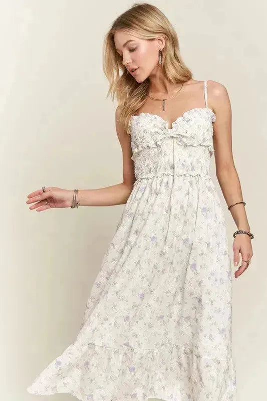 Floral Sweetheart Cami Dress – Smocked Bodice | Summer Style