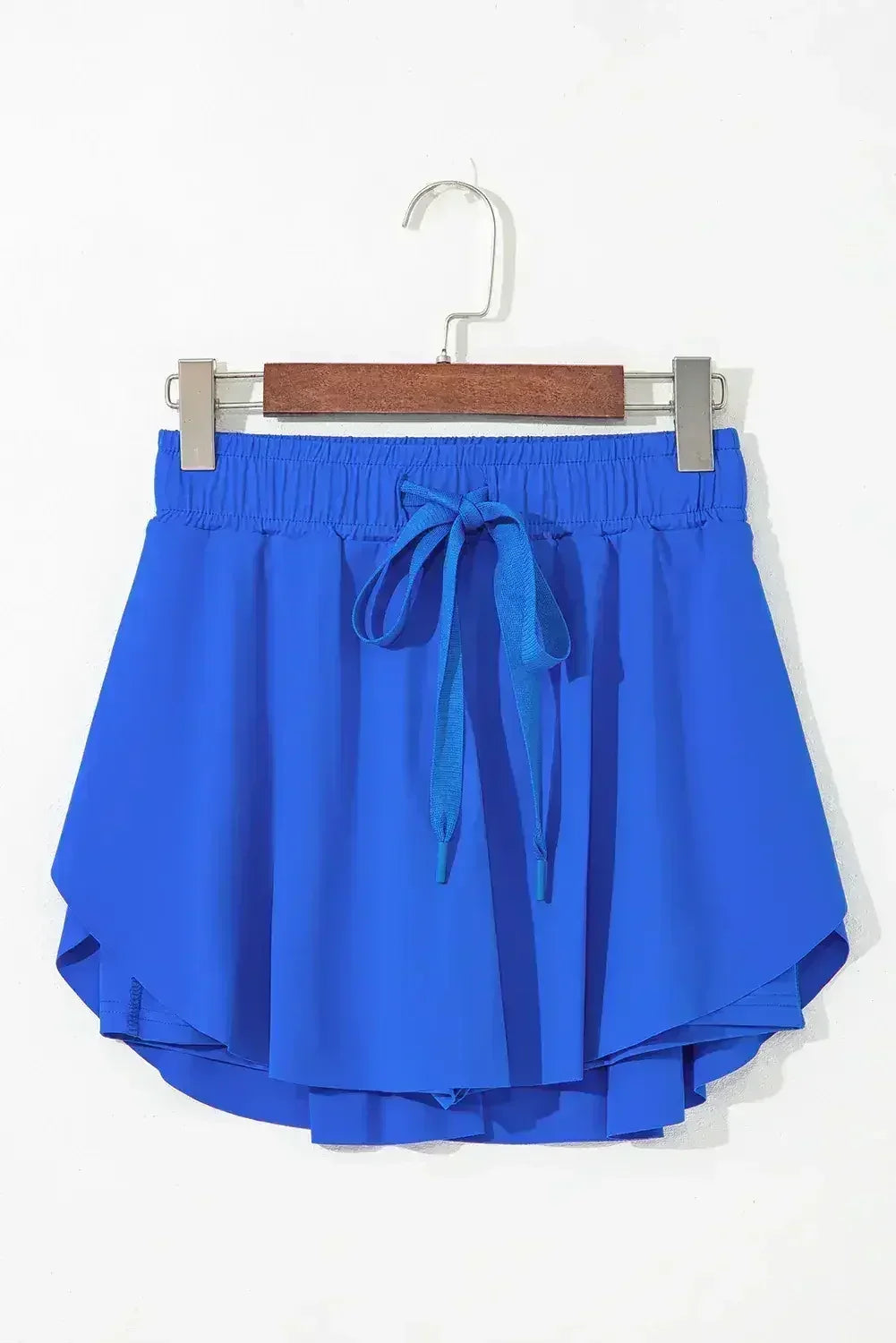Light Green Drawstring High Waist Lined Tennis Skort - Femstylo