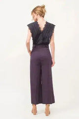 And The Why Laced Surplice Tie Waist Jumpsuit - Femstylo